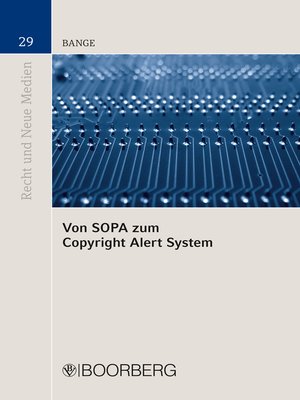 cover image of Von SOPA zum Copyright Alert System